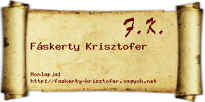 Fáskerty Krisztofer névjegykártya