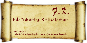 Fáskerty Krisztofer névjegykártya