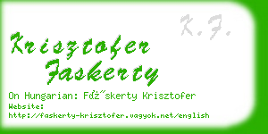 krisztofer faskerty business card